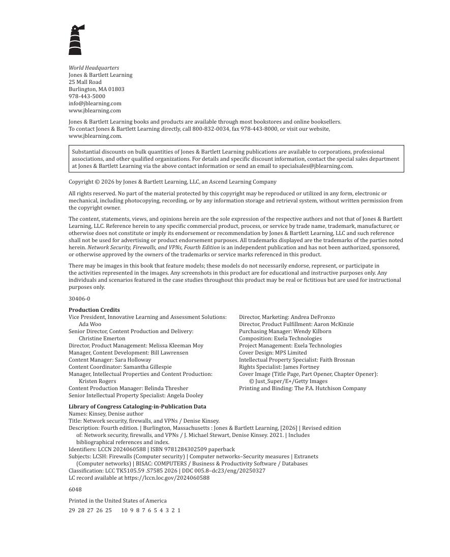 Preview page 3 of Network Security, Firewalls, and VPNs 4th Edition by Denise Kinsey