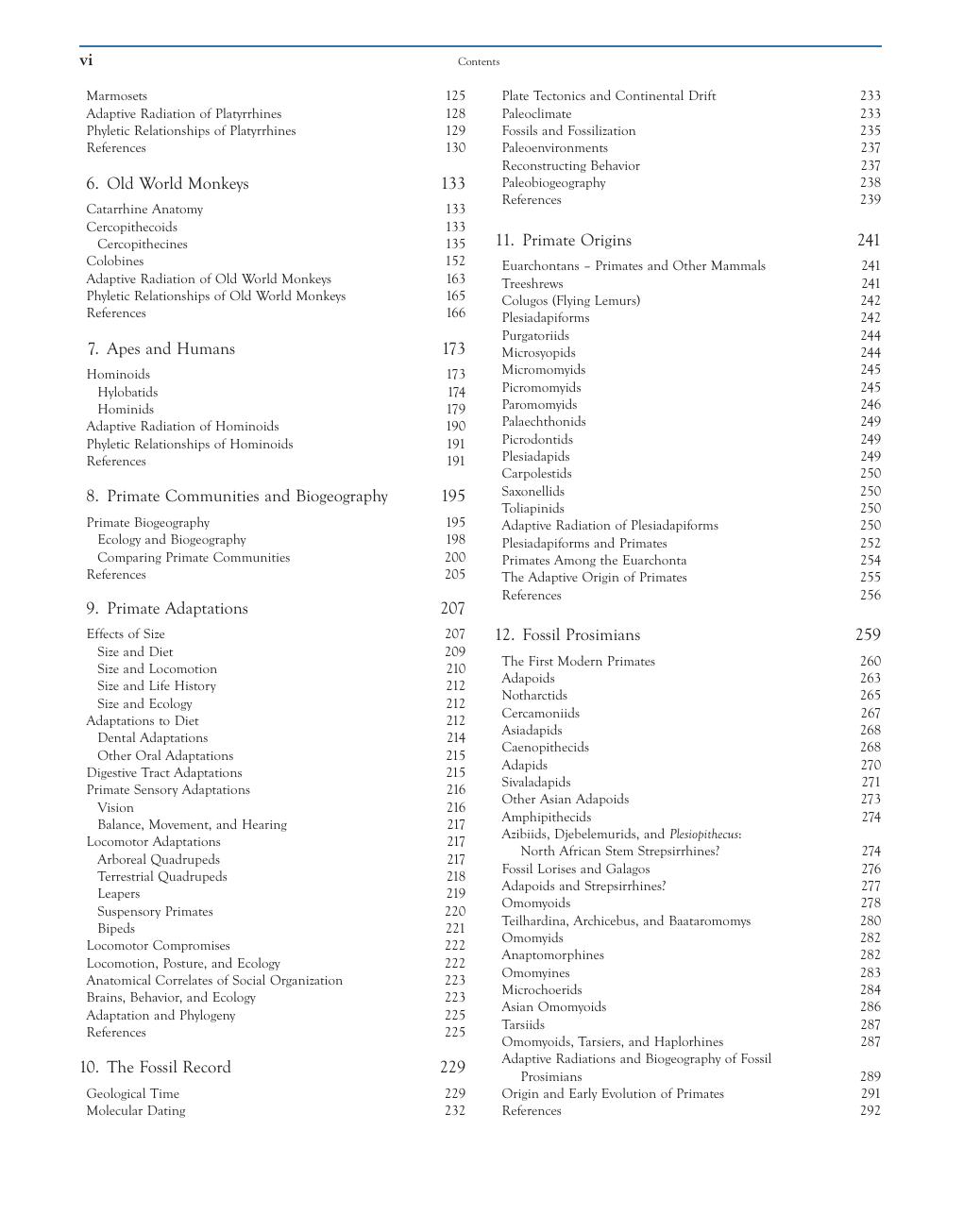 Preview page 6 of Primate Adaptation and Evolution 4th Edition by John Fleagle, Andrea Baden, Christopher Gilbert