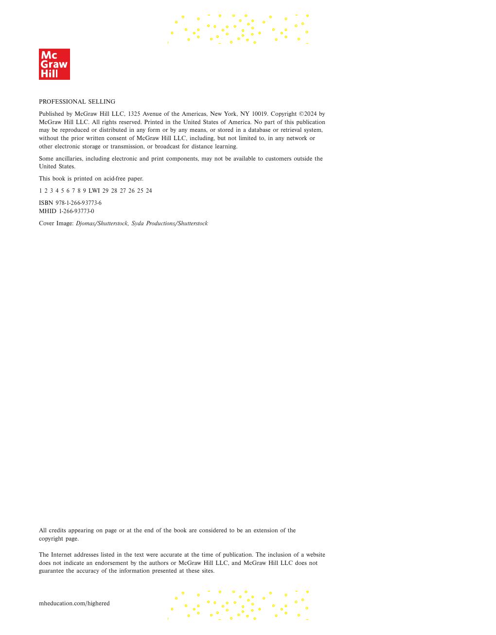 Preview page 3 of Professional Selling 2024 Release By George Deitz