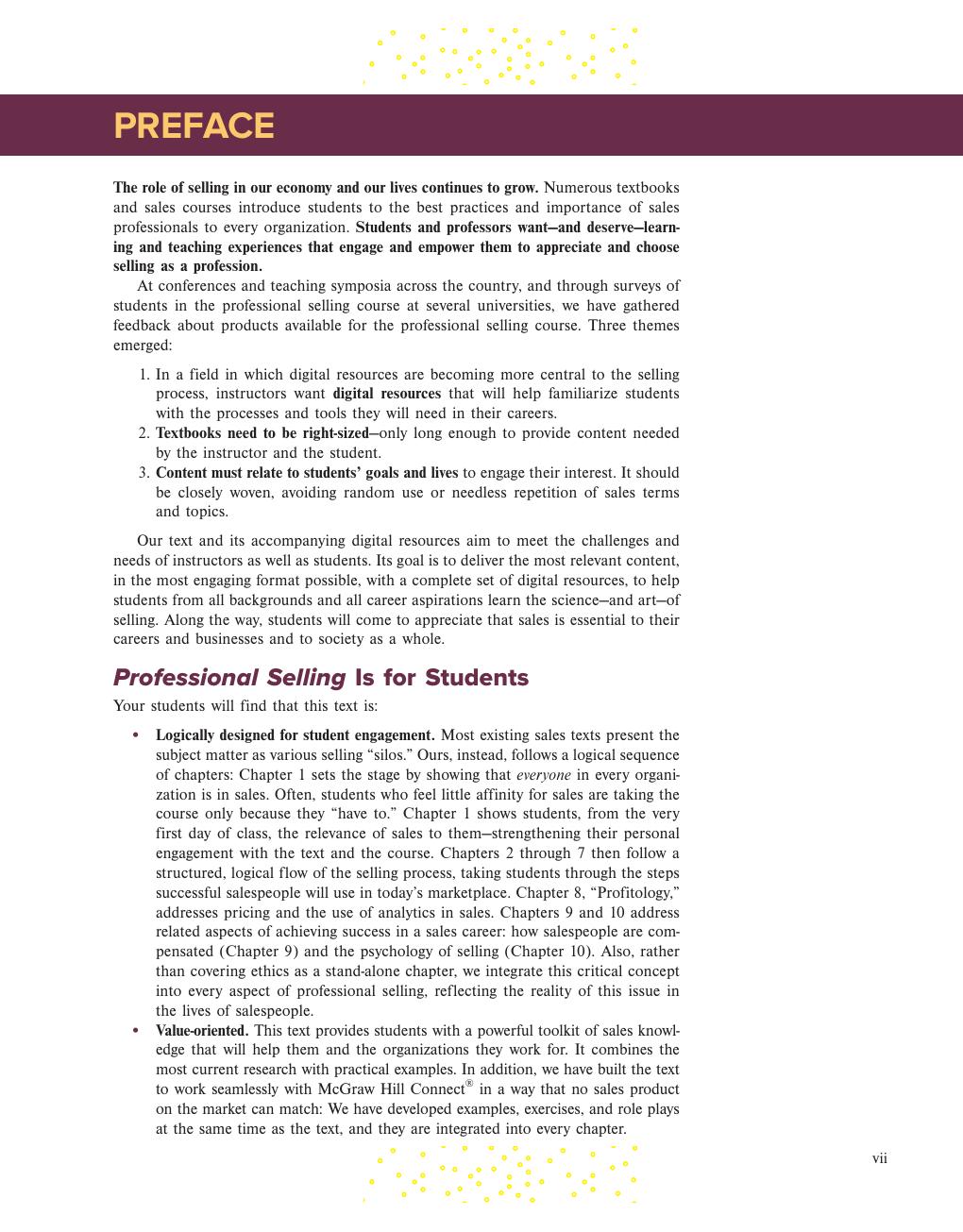 Preview page 8 of Professional Selling 2024 Release By George Deitz