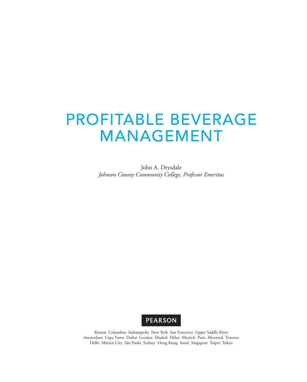 Preview page 4 of Profitable Beverage Management 1st Edition by John Drysdale