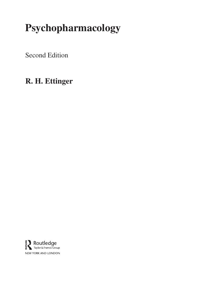 Preview page 4 of Psychopharmacology 2nd Edition by R. H. Ettinger