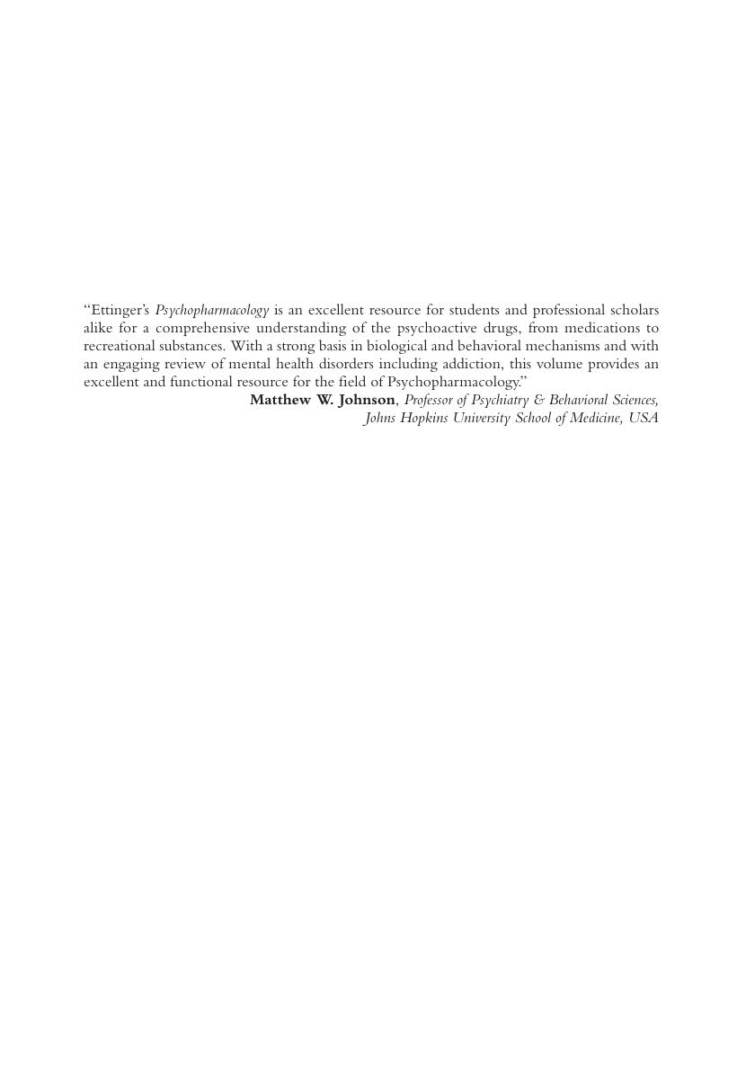 Preview page 2 of Psychopharmacology 3rd Edition by R. H. Ettinger