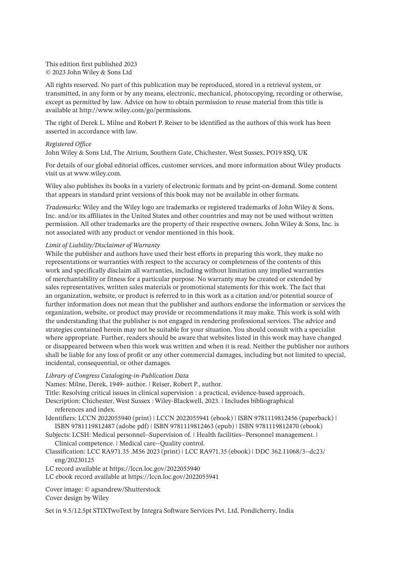 Preview page 5 of Resolving Critical Issues in Clinical Supervision 1st Edition by Derek Milne, Robert Reiser