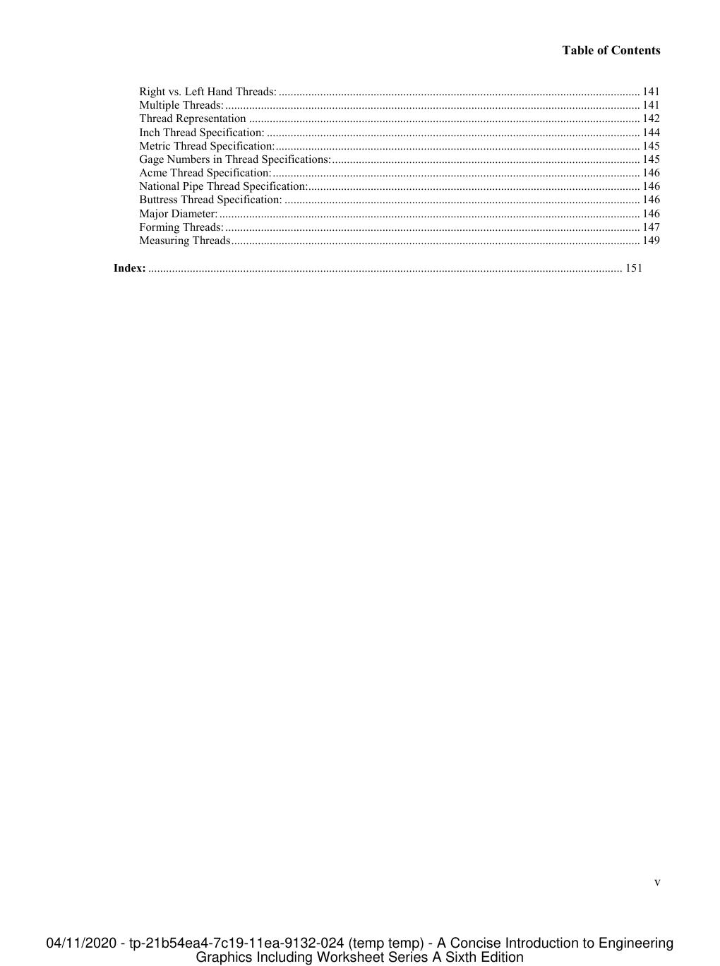 Preview page 8 of A Concise Introduction to Engineering Graphics Including Worksheet Series A 6th Edition By Timothy Sexton