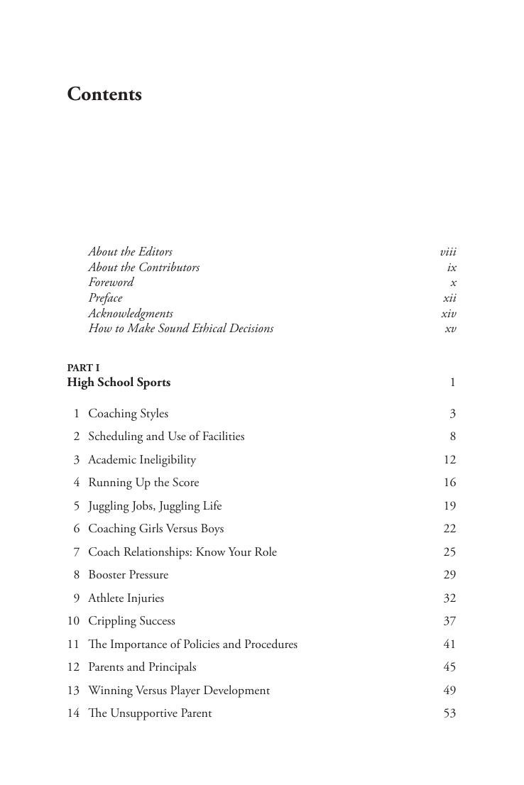Preview page 6 of Case Studies in Coaching Ethics 2nd Edition By Timothy M. Baghurst, Anthony Parish