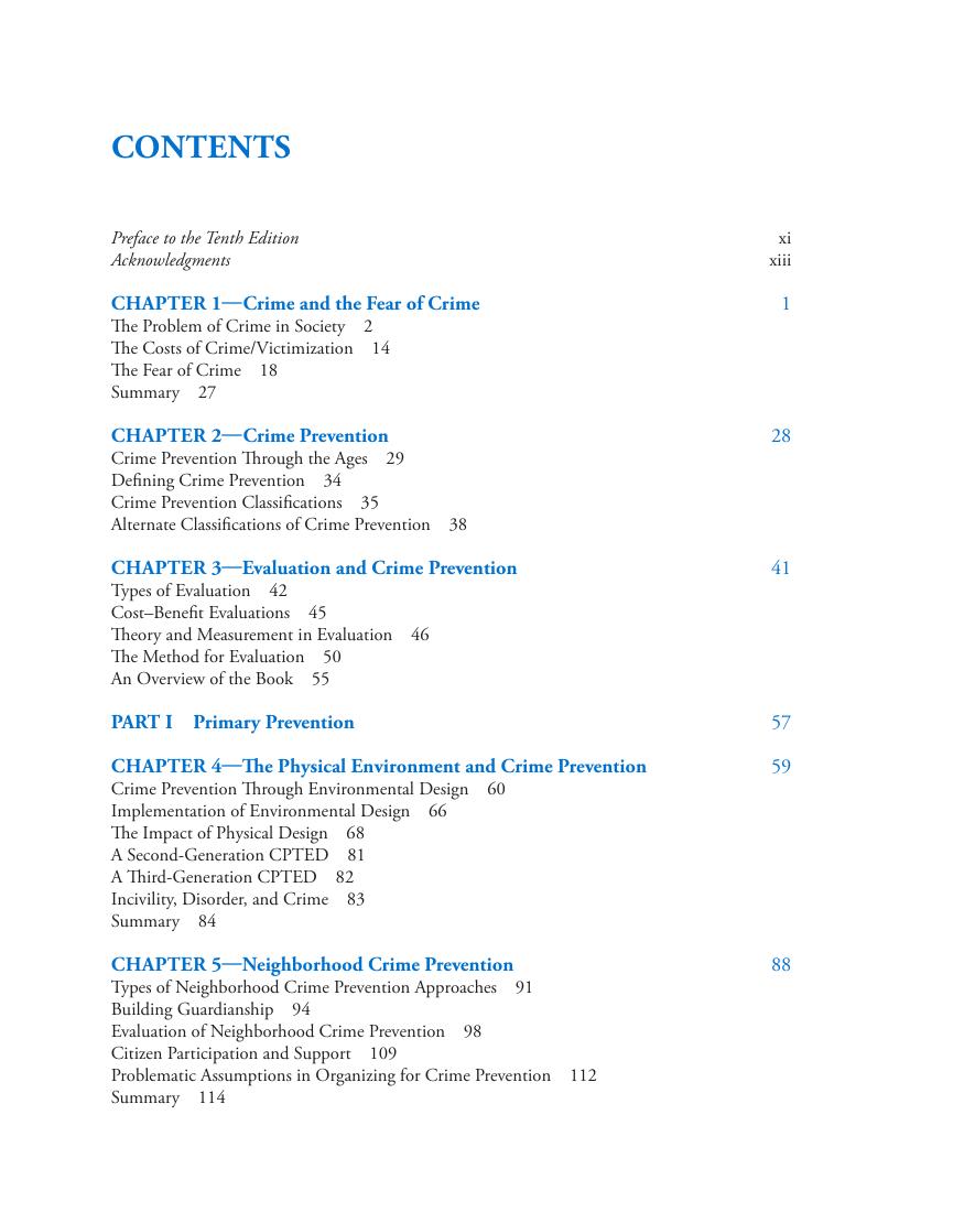 Preview page 8 of Crime Prevention Approaches, Practices, and Evaluations 10th Edition By Steven Lab