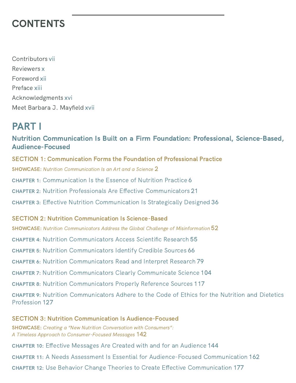 Preview page 5 of Communicating Nutrition The Authoritative Guide 1st Edition By Barbara J. Mayfield