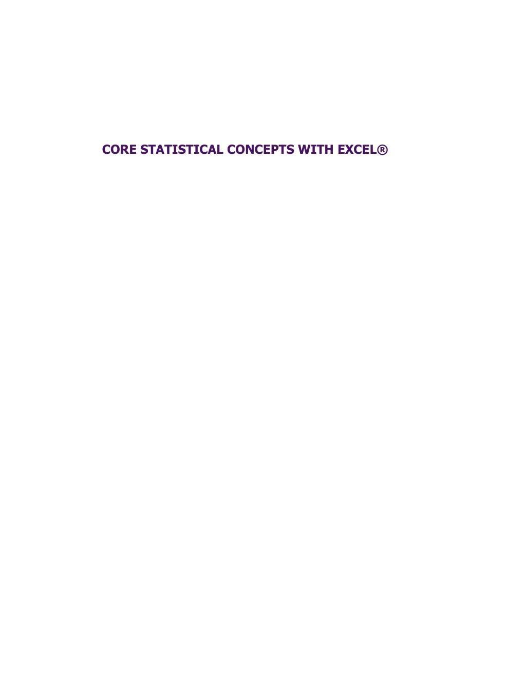 Preview page 4 of EPUB Core Statistical Concepts With Excel An Interactive Modular Approach 1st Edition By Gregory J. Privitera , Darryl J