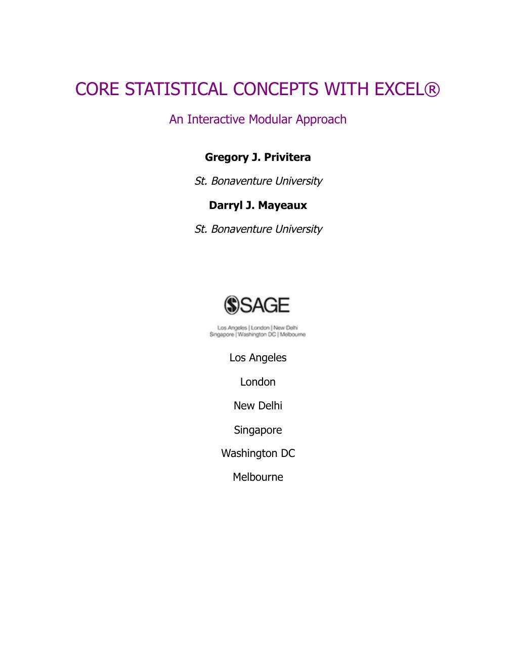 Preview page 6 of EPUB Core Statistical Concepts With Excel An Interactive Modular Approach 1st Edition By Gregory J. Privitera , Darryl J