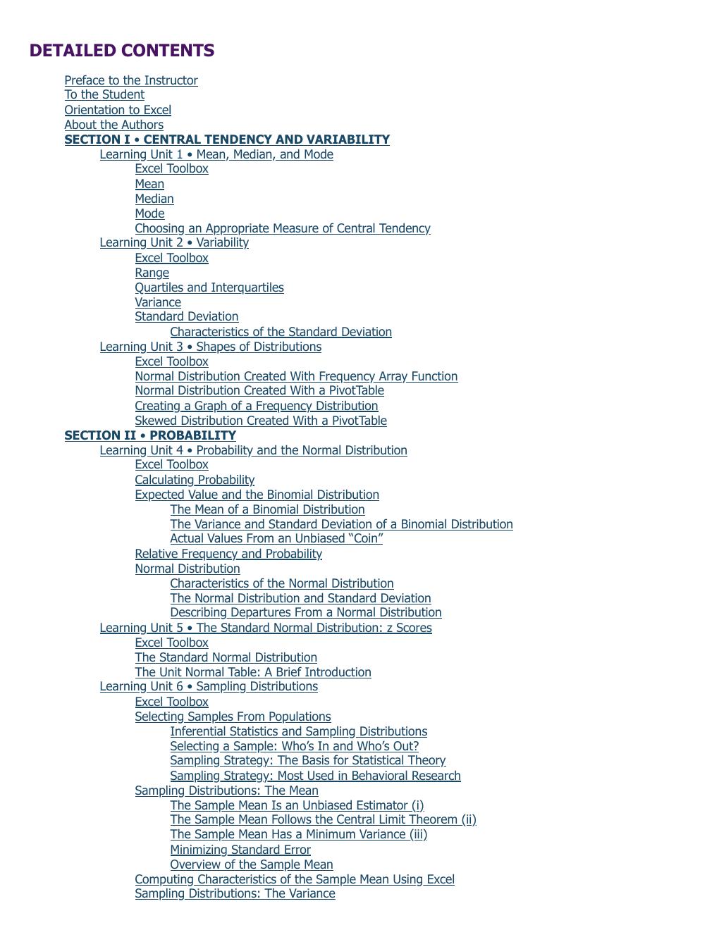 Preview page 10 of EPUB Core Statistical Concepts With Excel An Interactive Modular Approach 1st Edition By Gregory J. Privitera , Darryl J