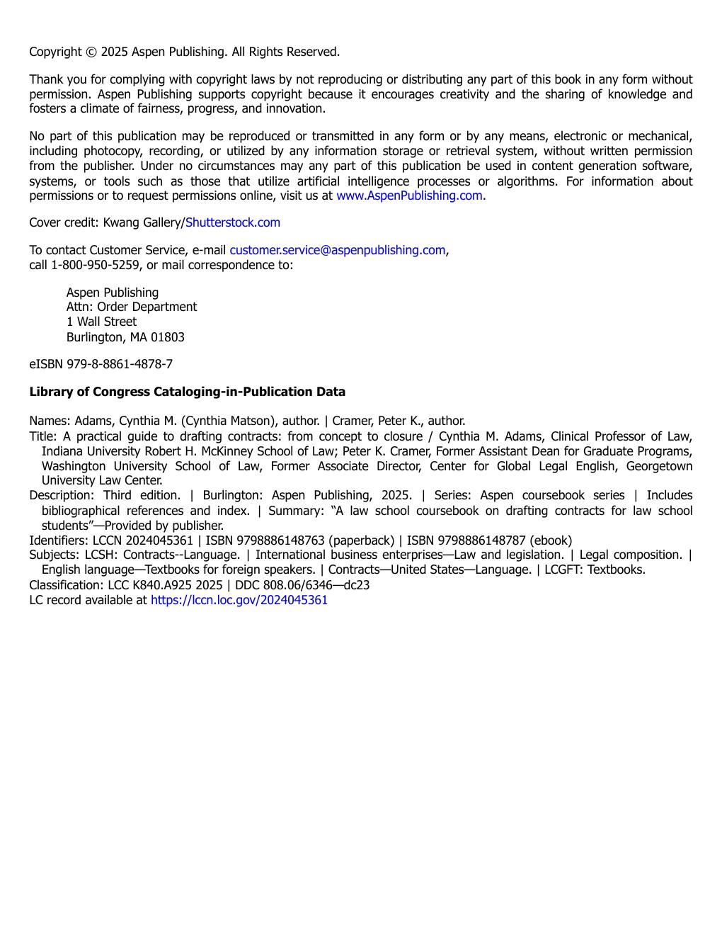 Preview page 5 of A Practical Guide to Drafting Contracts From Concept to Closure 3rd Edition By Cynthia Adams, Peter Cramer eBook PDF
