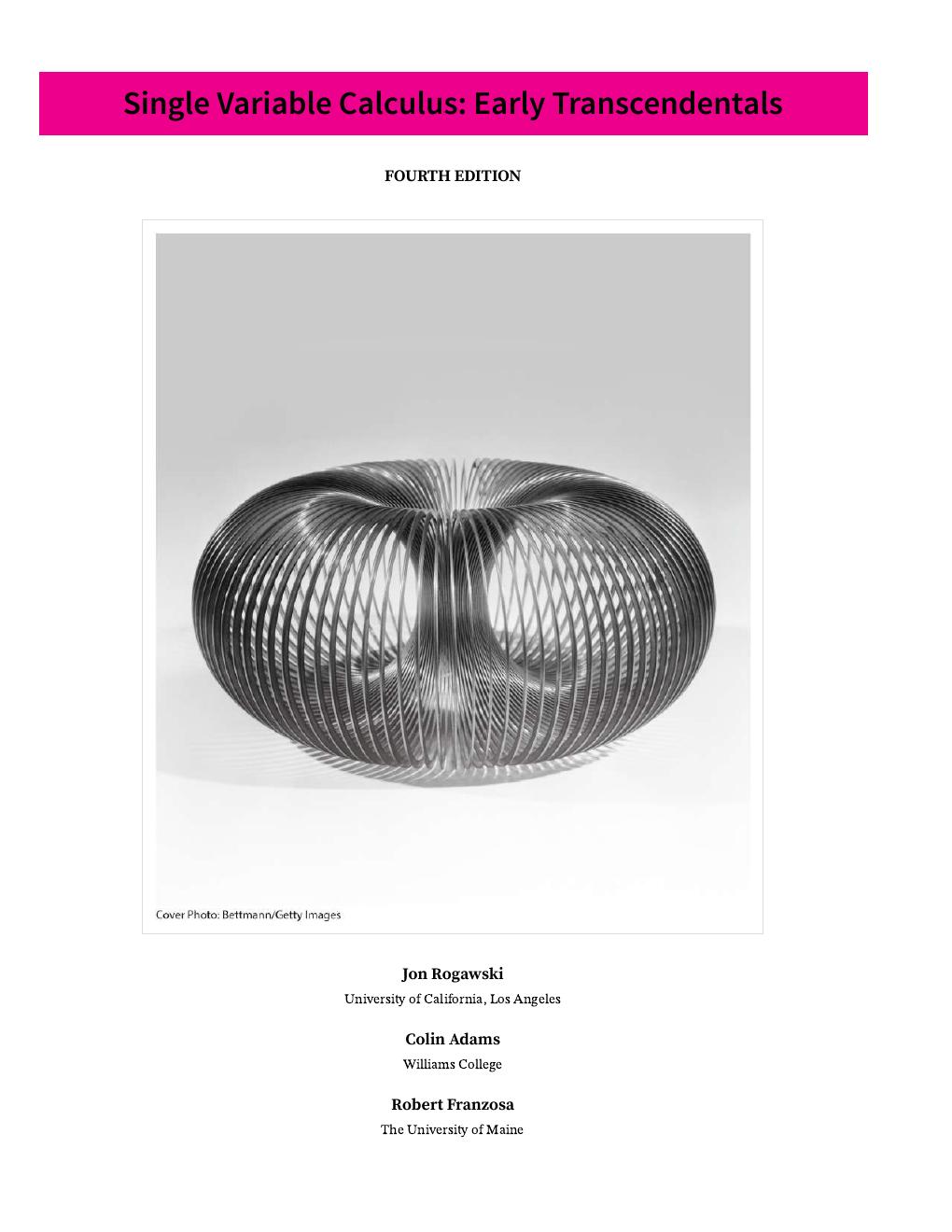Preview page 2 of Calculus Early Transcendentals Single Variable 4th Edition By Jon Rogawski, Colin Adams, Robert Franzosa eBook PDF