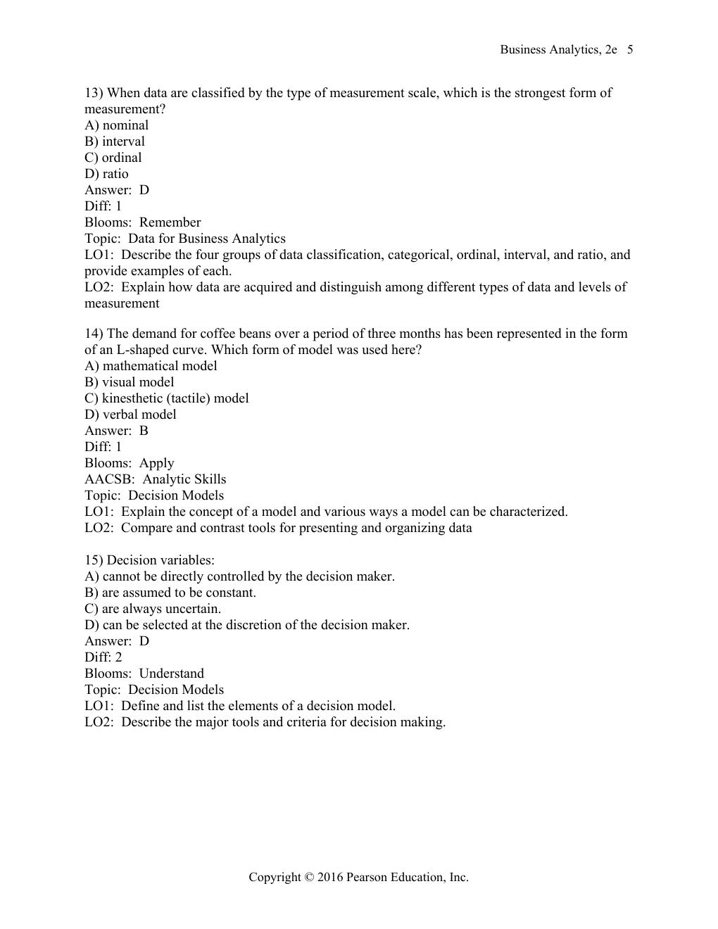 Preview page 8 of Test Bank For Business Analytics 2nd Edition By James R. Evans
