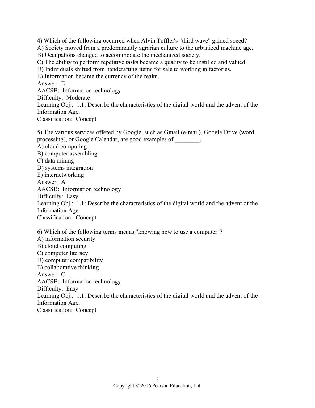 Preview page 2 of Test Bank For Information Systems Today, 7th Global Edition By Valacich