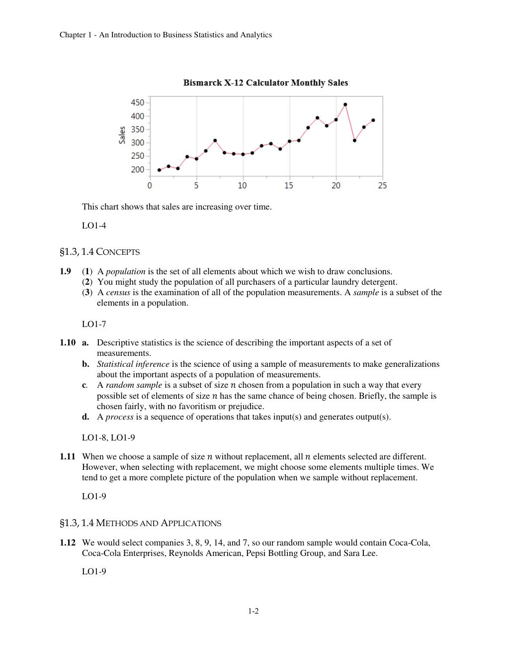 Preview page 3 of Solution Manual For Business Statistics and Analytics in Practice  9th Edition by Bruce L. Bowerman All Chapters 1- 20