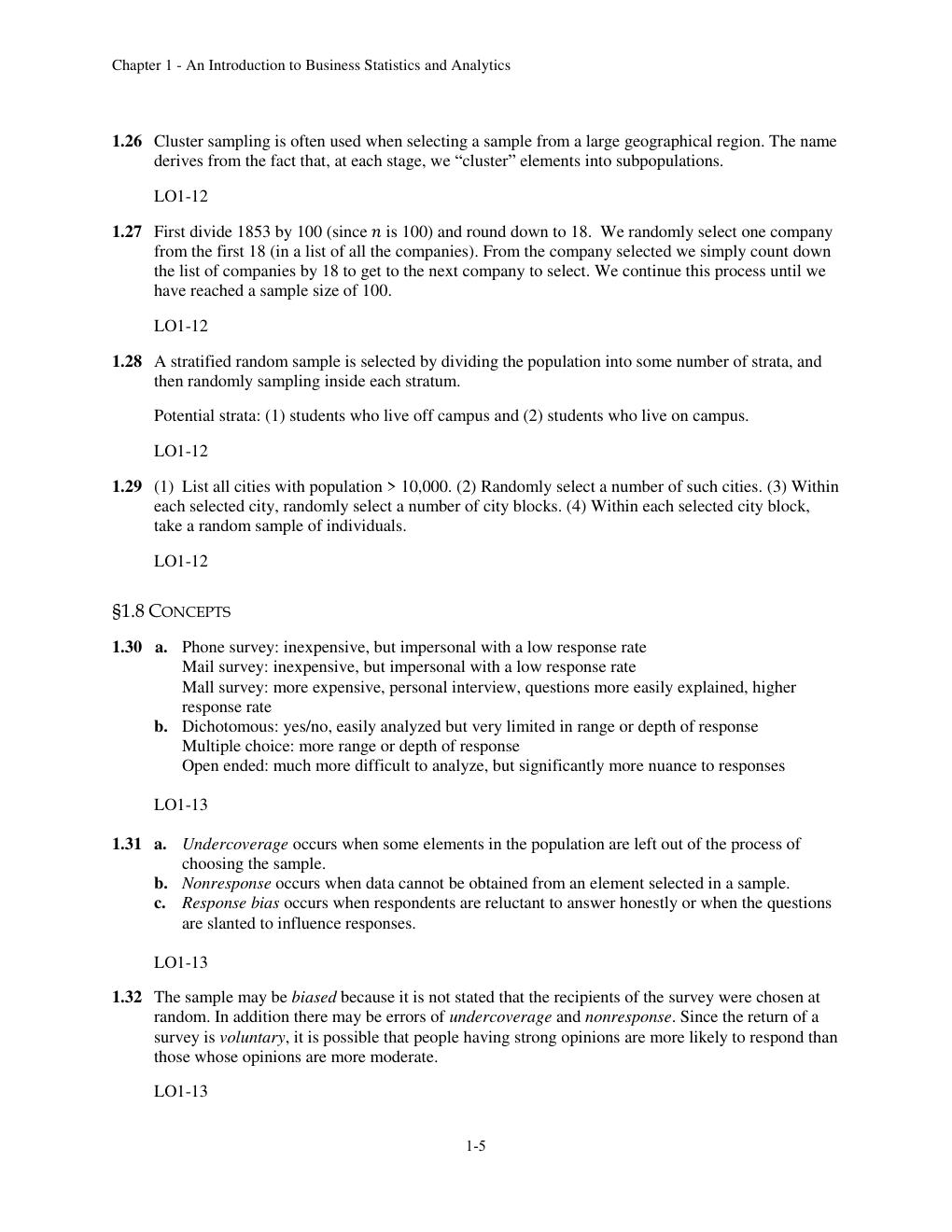 Preview page 6 of Solution Manual For Business Statistics and Analytics in Practice  9th Edition by Bruce L. Bowerman All Chapters 1- 20