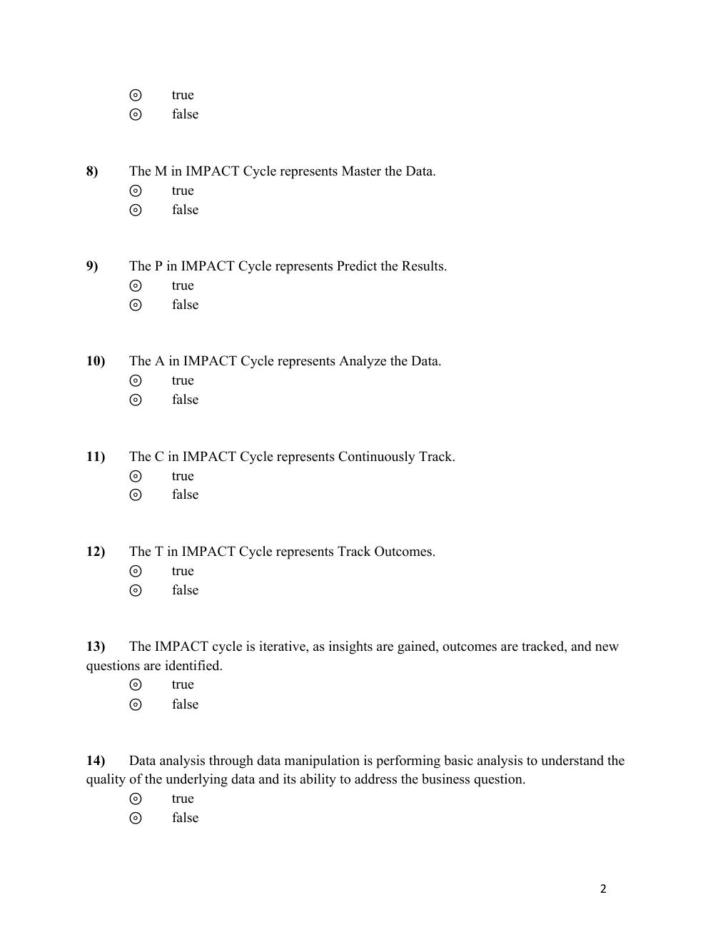 Preview page 2 of Test Bank Data Analytics for Accounting, 3rd Edition by Vernon Richardson, Teeter