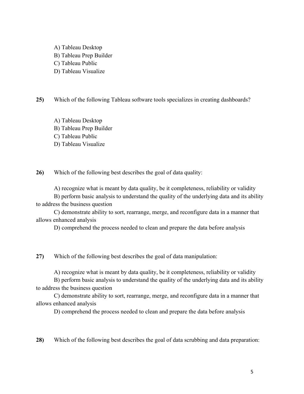 Preview page 5 of Test Bank Data Analytics for Accounting, 3rd Edition by Vernon Richardson, Teeter