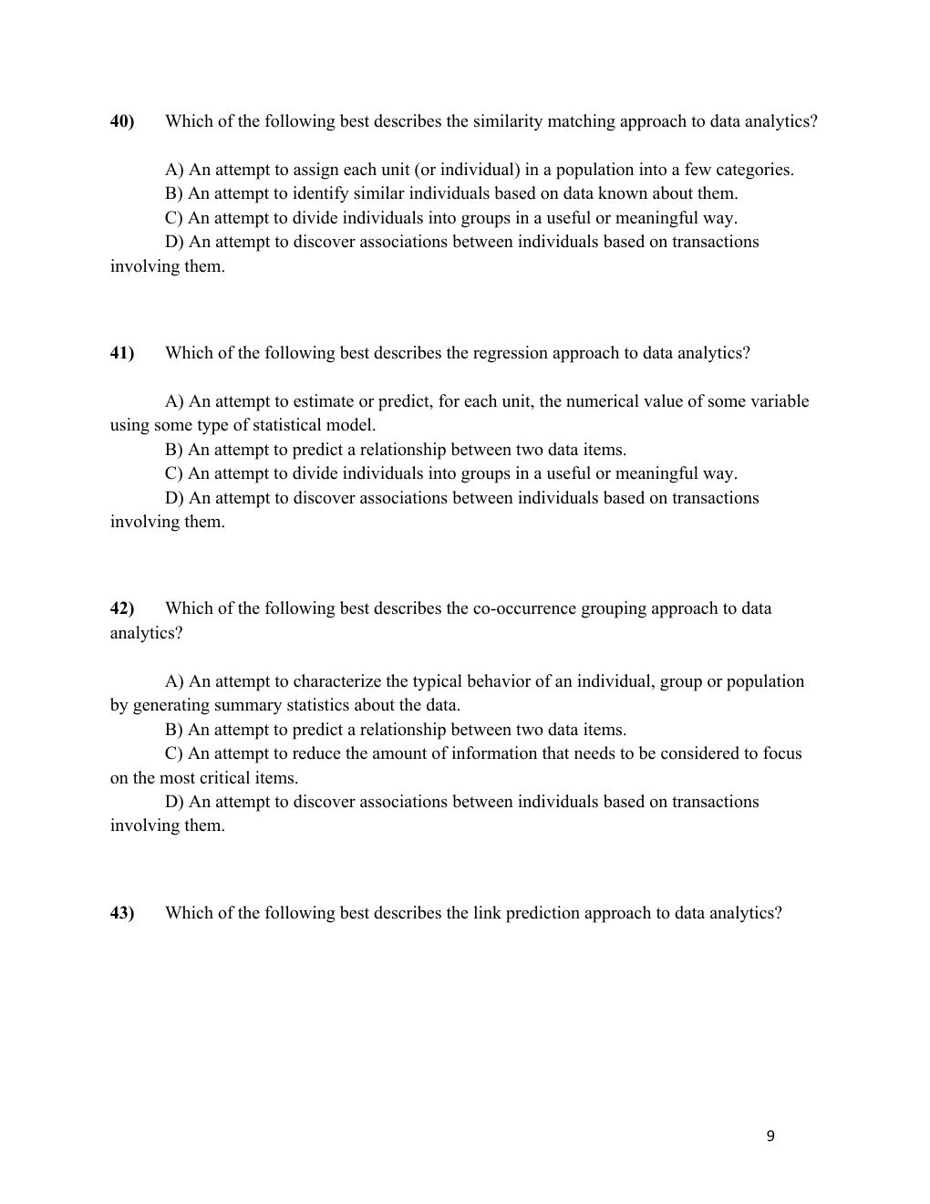 Preview page 9 of Test Bank Data Analytics for Accounting, 3rd Edition by Vernon Richardson, Teeter