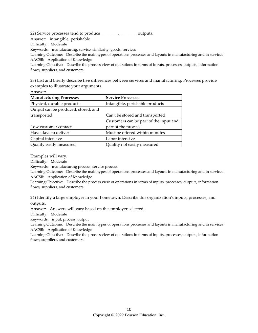Preview page 10 of Test Bank for Operations Management Processes and Supply Chains, 13th edition Krajewski Chapter 1-15