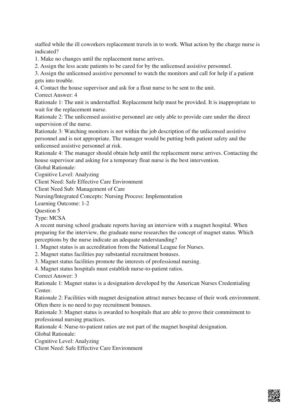 Preview page 3 of Test bank for High Acuity Nursing 7th Edition Wagner Pierce Welsh