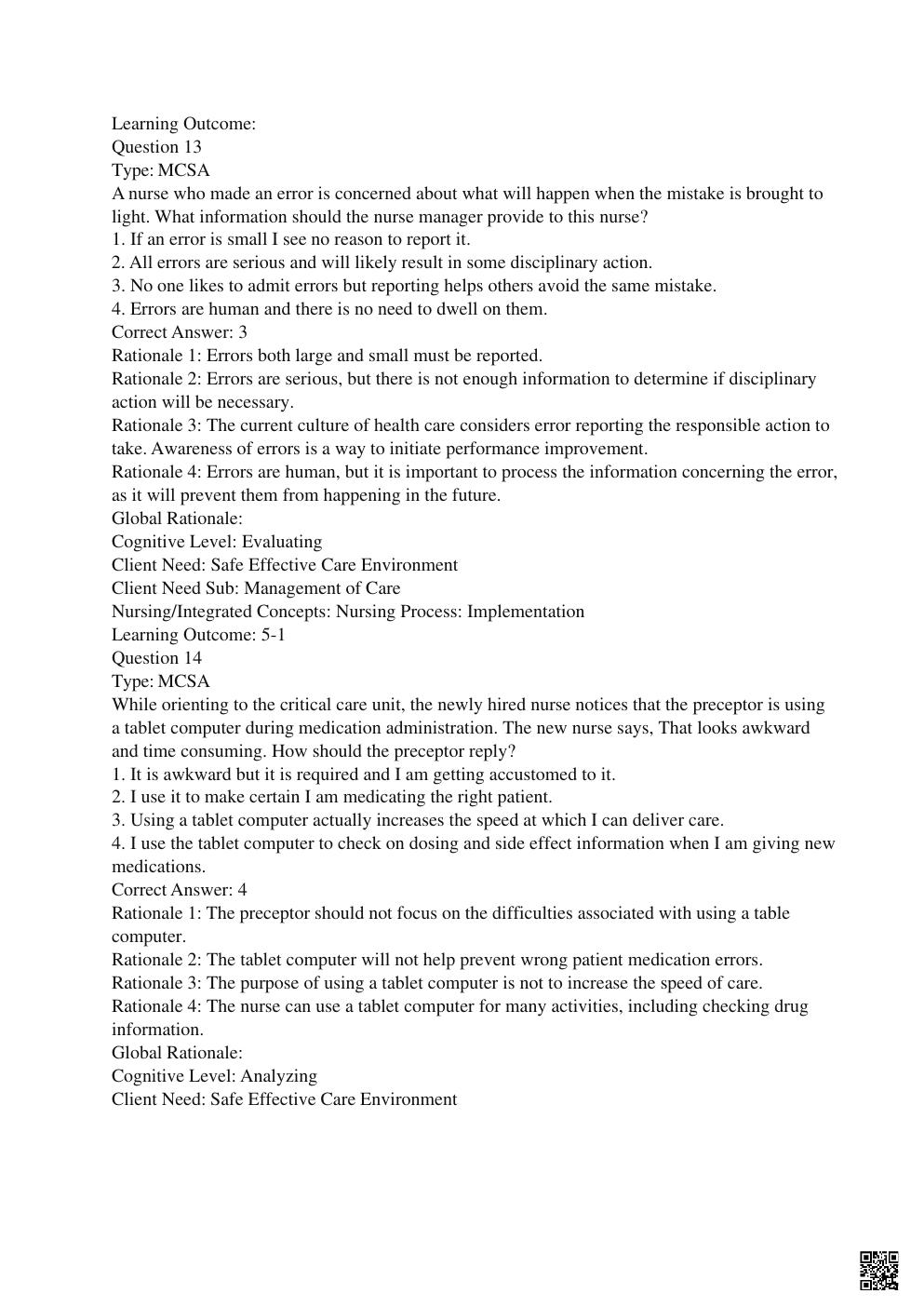 Preview page 8 of Test bank for High Acuity Nursing 7th Edition Wagner Pierce Welsh