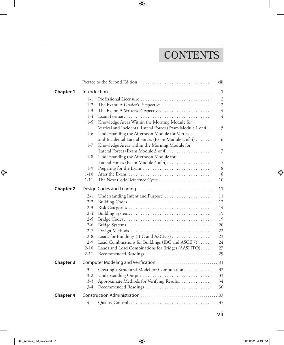 Preview page 8 of Structural Engineering SE All-in-One Exam Guide Breadth and Depth 2nd Edition By Dave Adams
