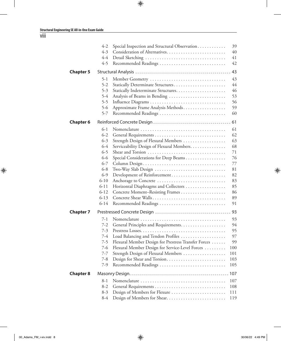 Preview page 9 of Structural Engineering SE All-in-One Exam Guide Breadth and Depth 2nd Edition By Dave Adams
