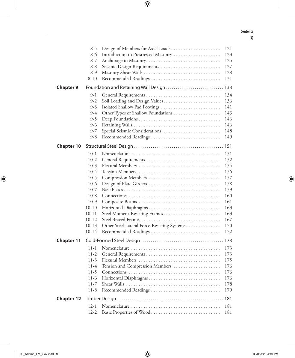 Preview page 10 of Structural Engineering SE All-in-One Exam Guide Breadth and Depth 2nd Edition By Dave Adams