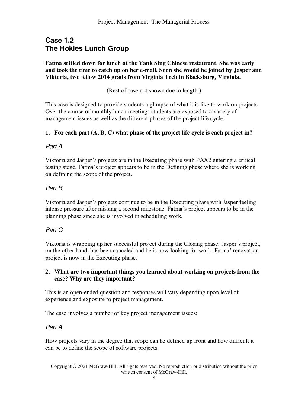 Preview page 8 of Solution Manual for Project Management the Managerial Process 8th Eric W Larson Clifford F. Gray