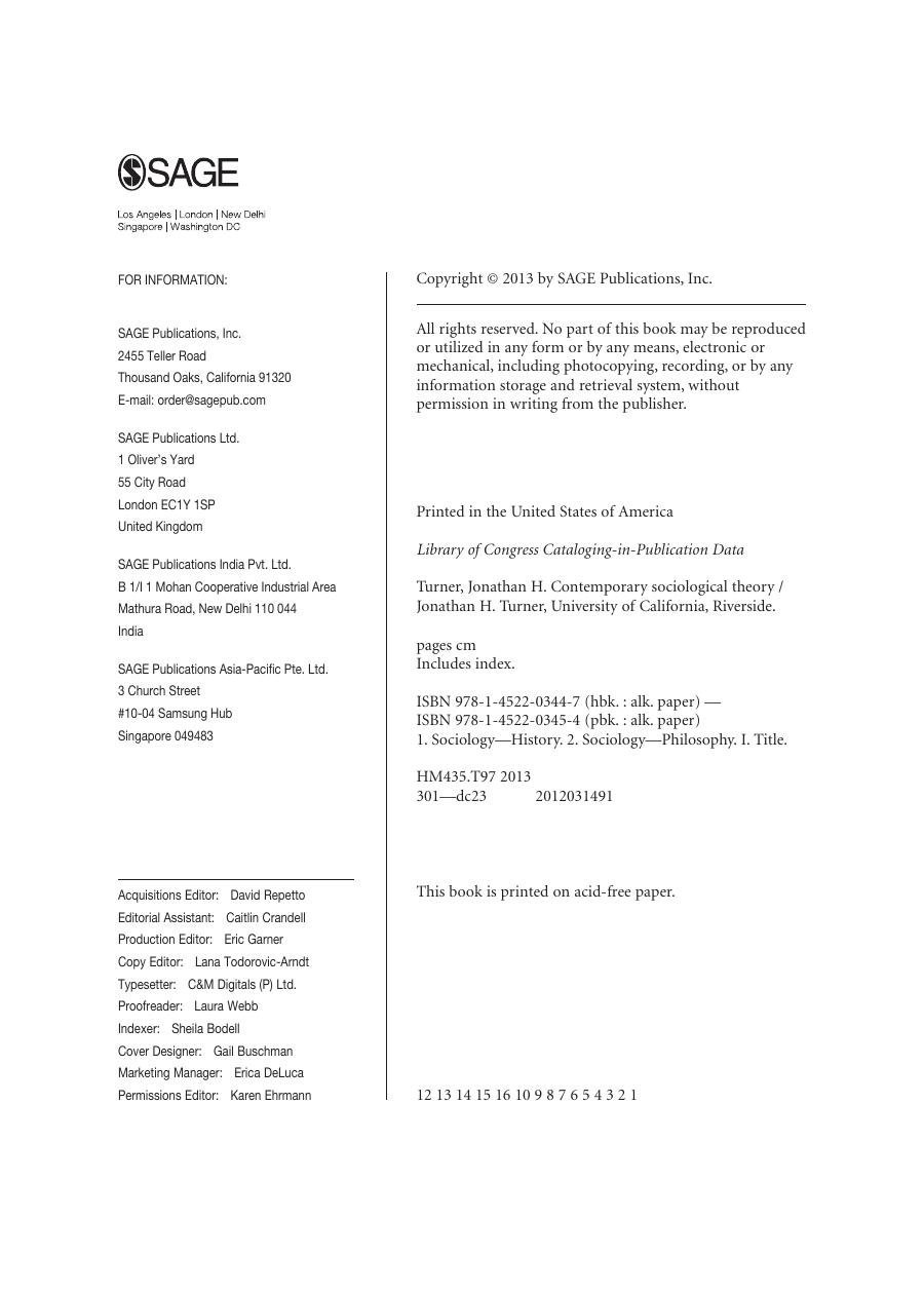 Preview page 5 of Contemporary Sociological Theory 1st Edition By Jonathan H. Turner