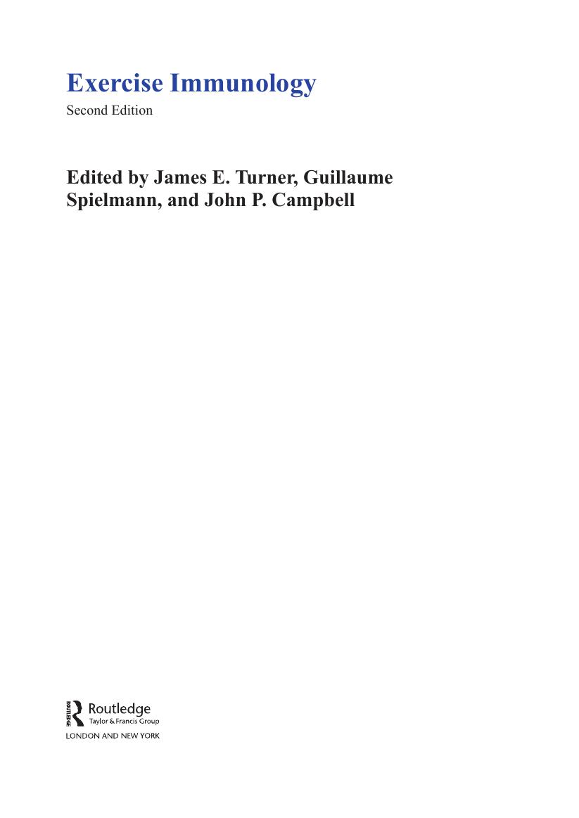 Preview page 4 of Exercise Immunology 2nd Edition By James E. Turner, Guillaume Spielmann