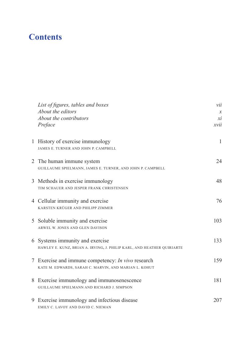 Preview page 6 of Exercise Immunology 2nd Edition By James E. Turner, Guillaume Spielmann