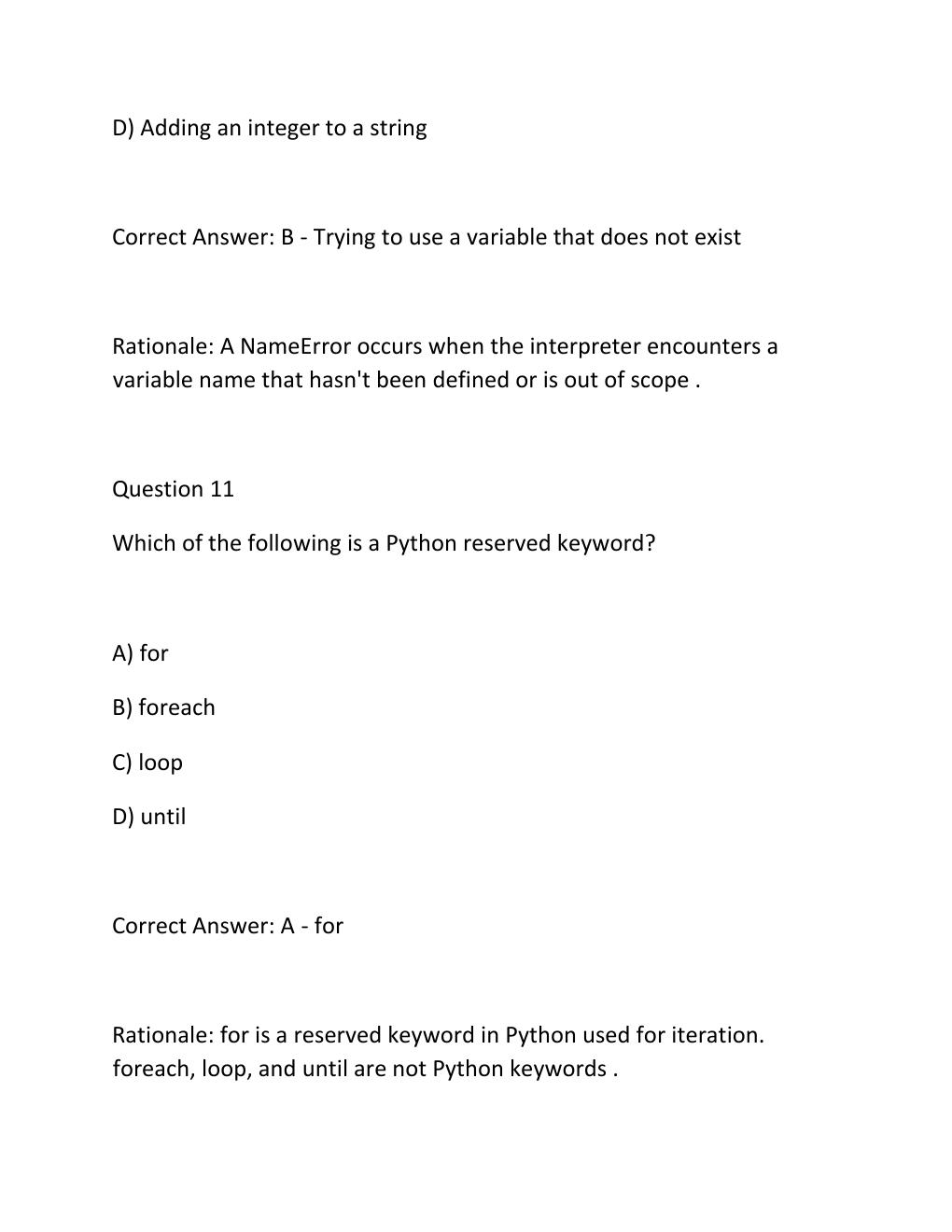 Preview page 8 of Wgu d335 oa introduction to programming in python  objective assessment  actual questions with verified answers  new 202