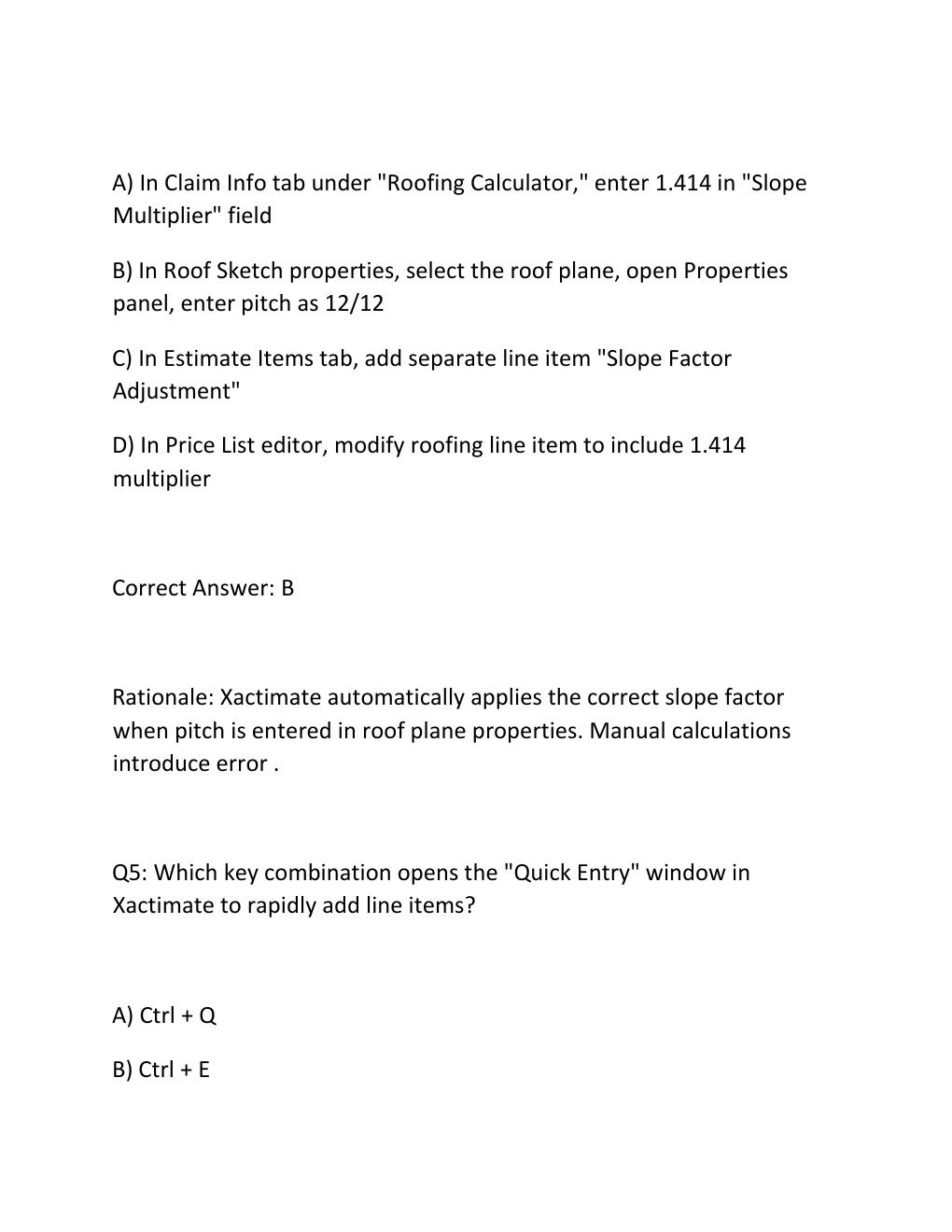 Preview page 4 of State farm estimatics exam – complete 2026 version with verified questions and correct answers – graded a+