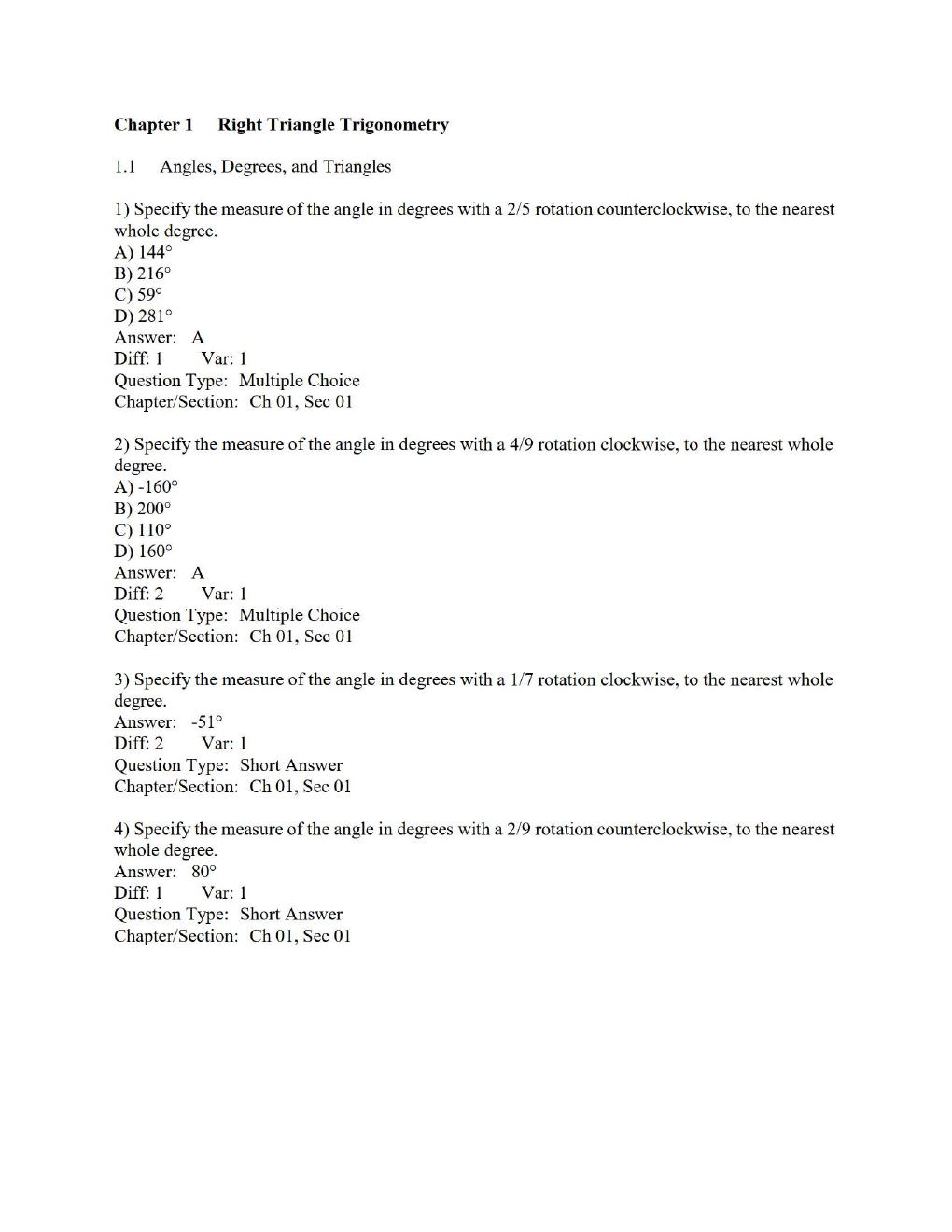 Preview page 2 of Test Bank for Trigonometry 5th Edition by Cynthia Y. Young