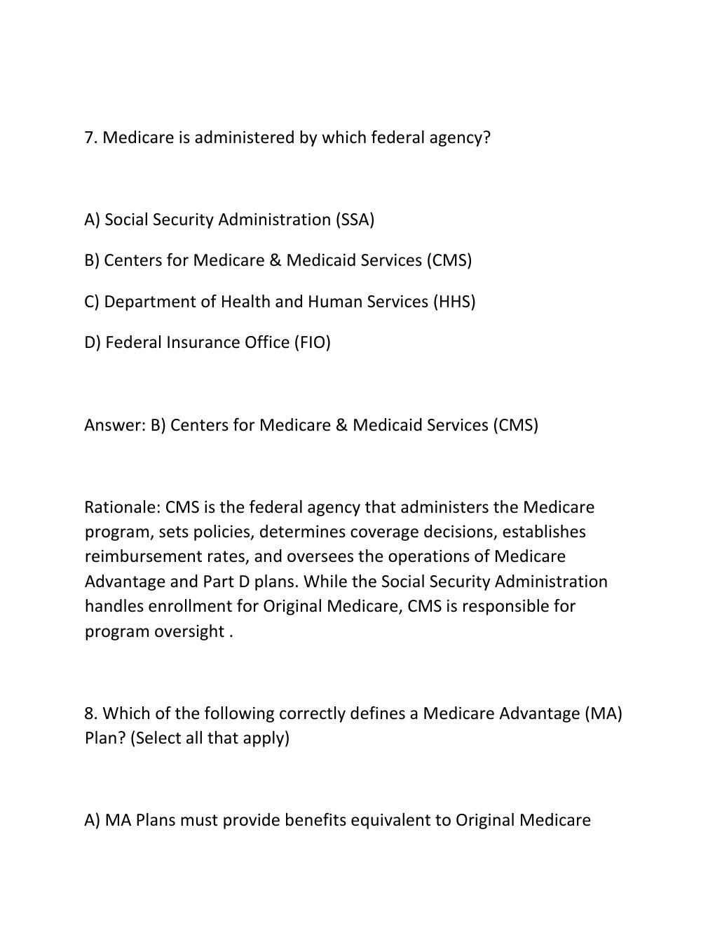 Preview page 6 of Medicare Basics Assessment UHC Exam 2026