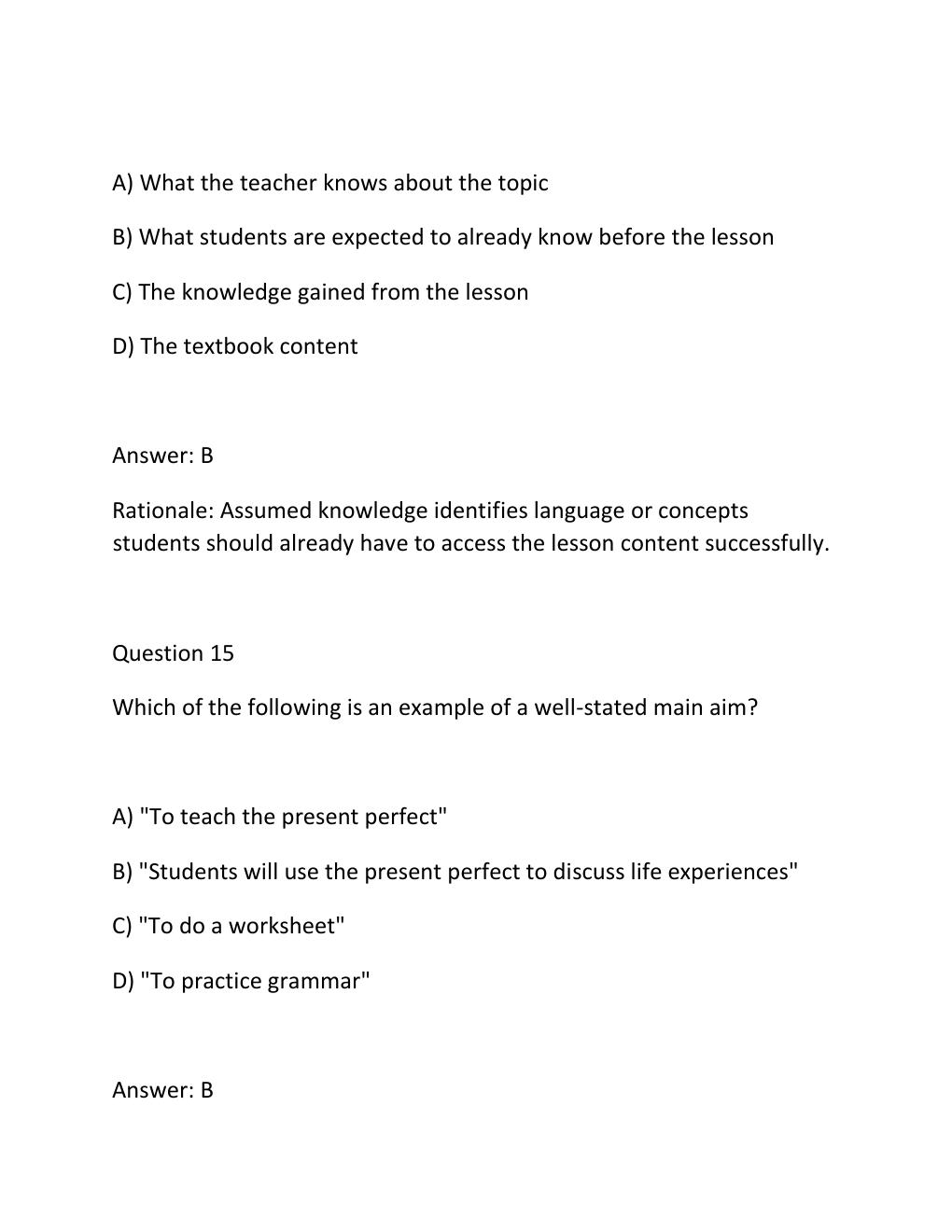 Preview page 10 of The tefl academy (level 5 tefl course). assignment c complete. [correctly passed] a+ grade