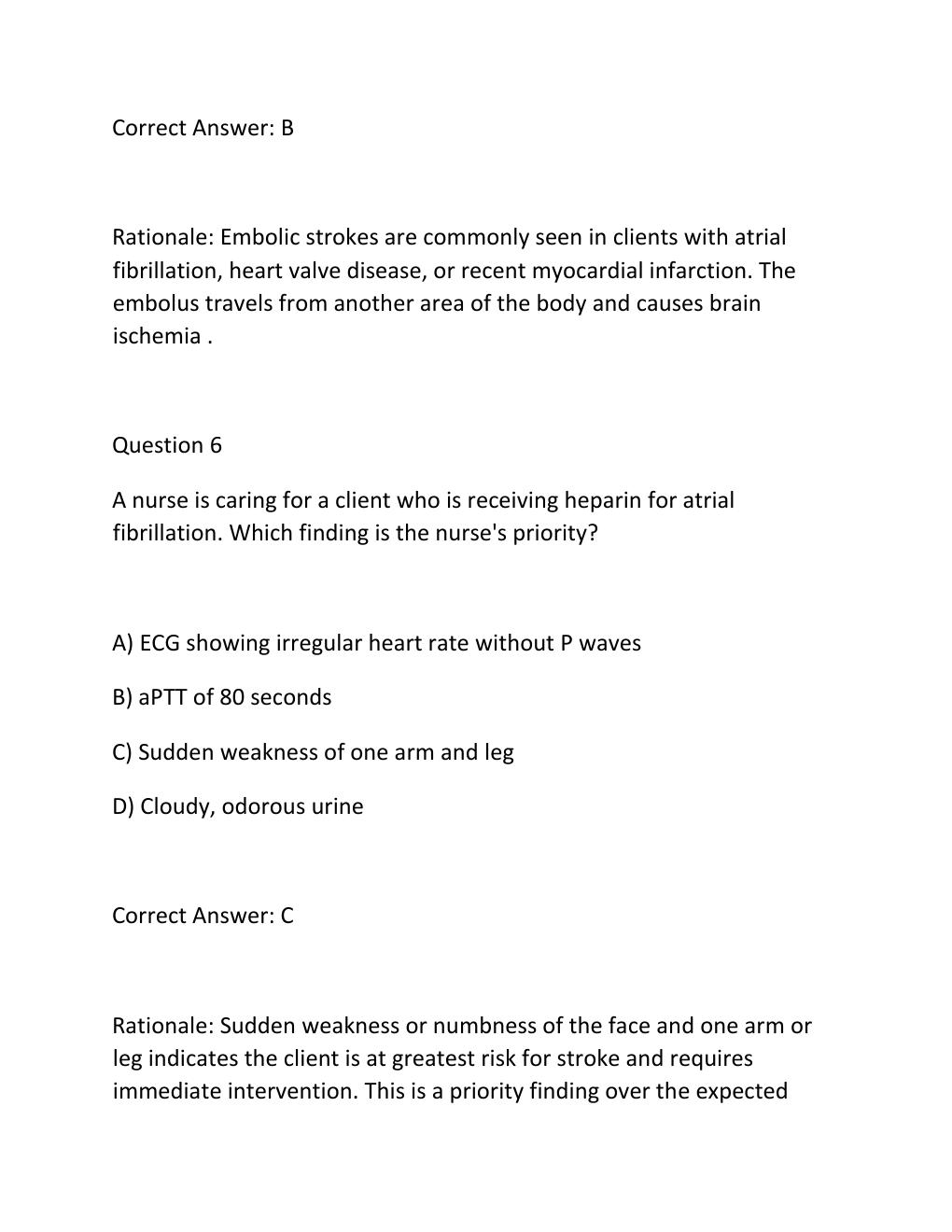 Preview page 5 of Ati detailed answer key ss.n4581 stroke and intracranial problems..