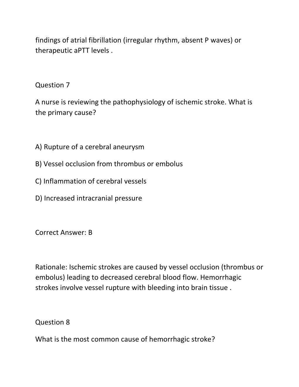 Preview page 6 of Ati detailed answer key ss.n4581 stroke and intracranial problems..