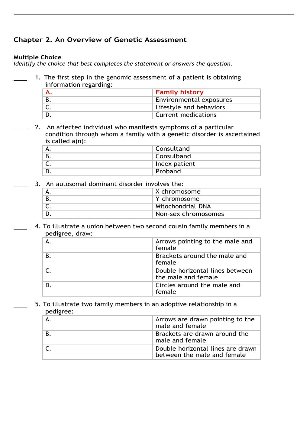 Preview page 6 of TEST BANK FOR ADVANCED ASSESSMENT INTERPRETING FINDINGS AND FORMULATING DIFFERENTIAL DIAGNOSES 5th Edition Mary Jo Gools