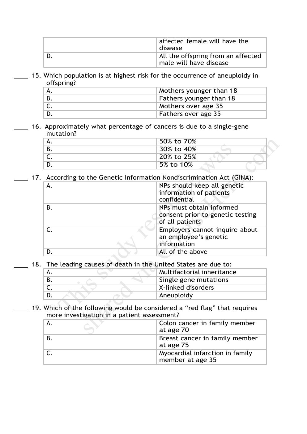 Preview page 9 of TEST BANK FOR ADVANCED ASSESSMENT INTERPRETING FINDINGS AND FORMULATING DIFFERENTIAL DIAGNOSES 5th Edition Mary Jo Gools