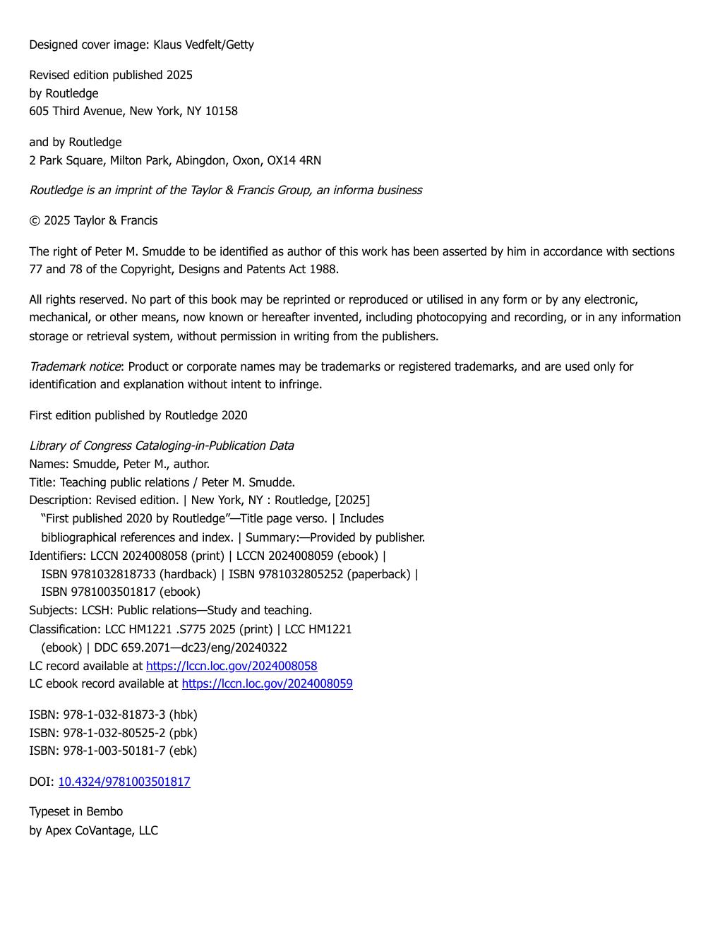 Preview page 6 of (EPUB) eBook Teaching Public Relations 1st Edition By Peter M. Smudde