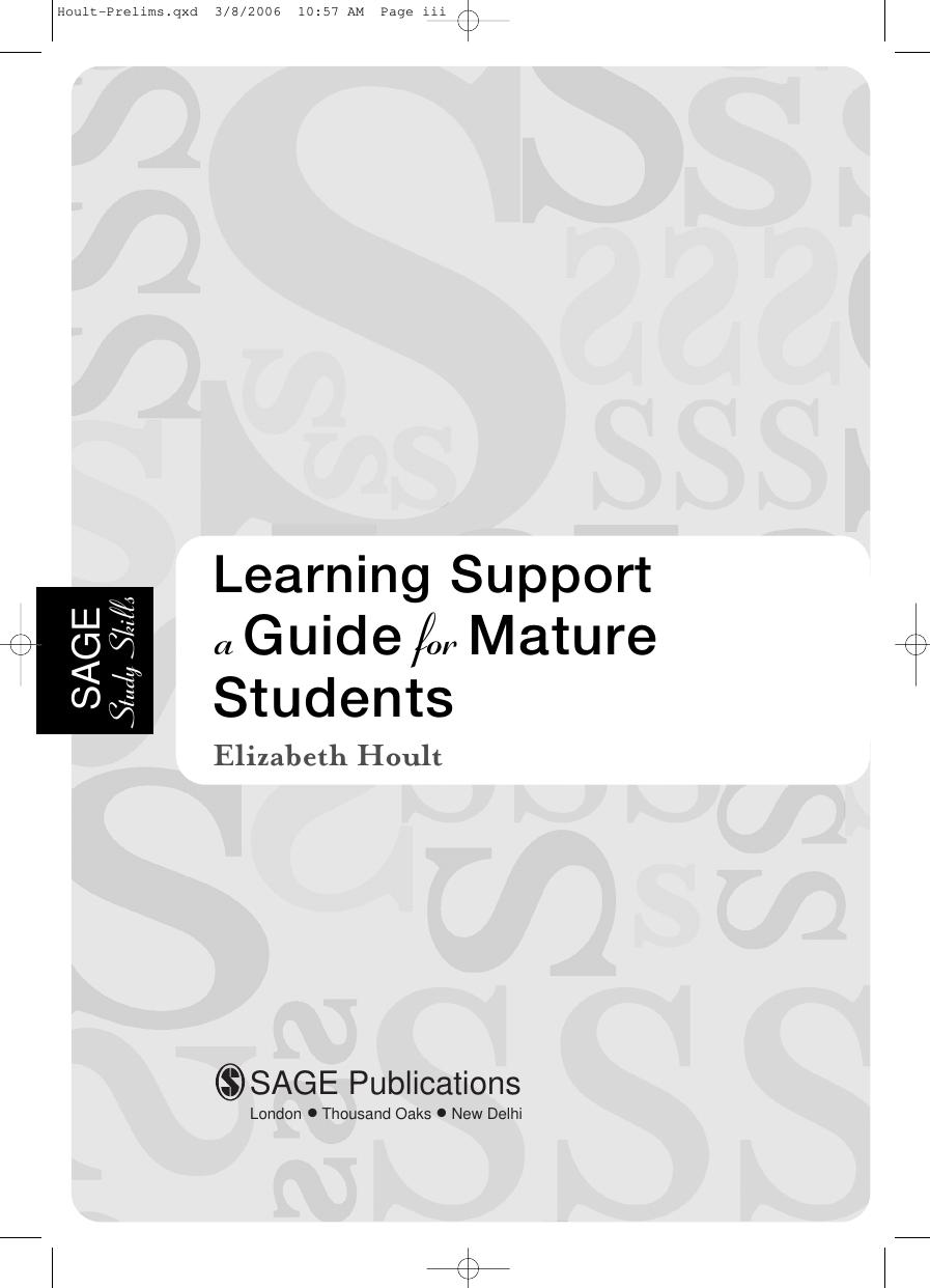 Preview page 4 of Learning Support for Mature Students By Elizabeth Hoult