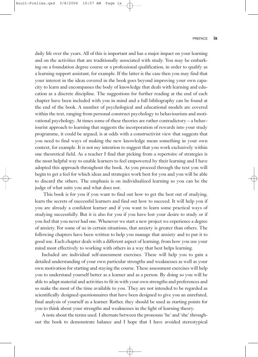 Preview page 10 of Learning Support for Mature Students By Elizabeth Hoult