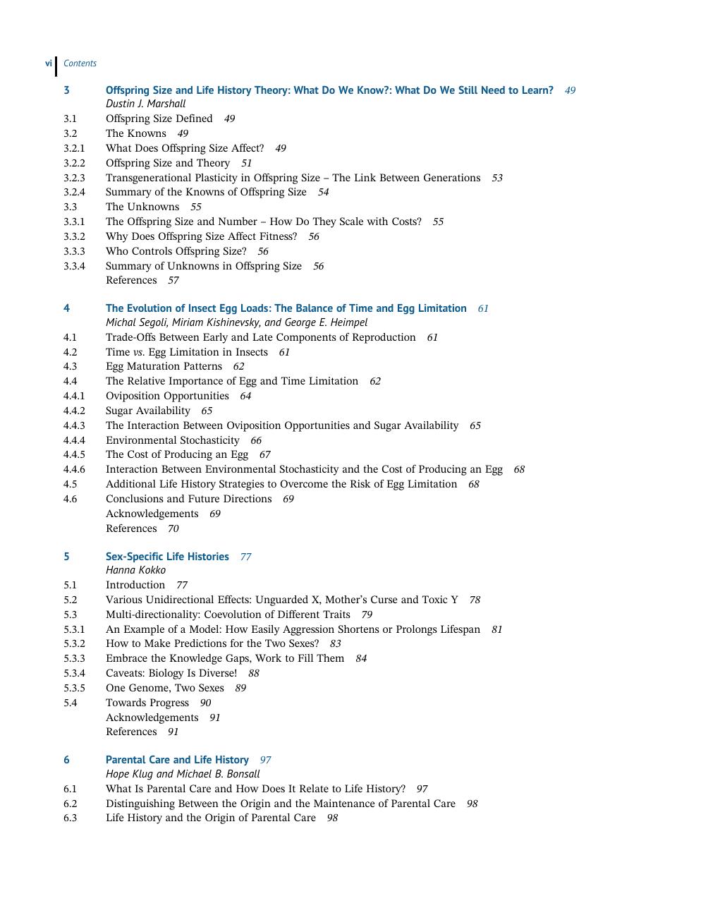 Preview page 8 of Life History Evolution By Michal Segoli, Eric Wajnberg