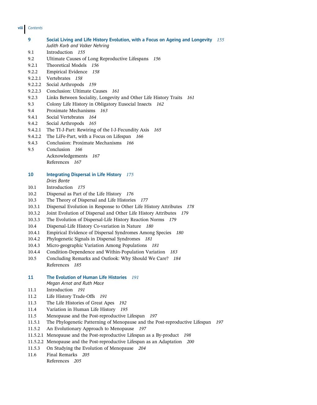Preview page 10 of Life History Evolution By Michal Segoli, Eric Wajnberg