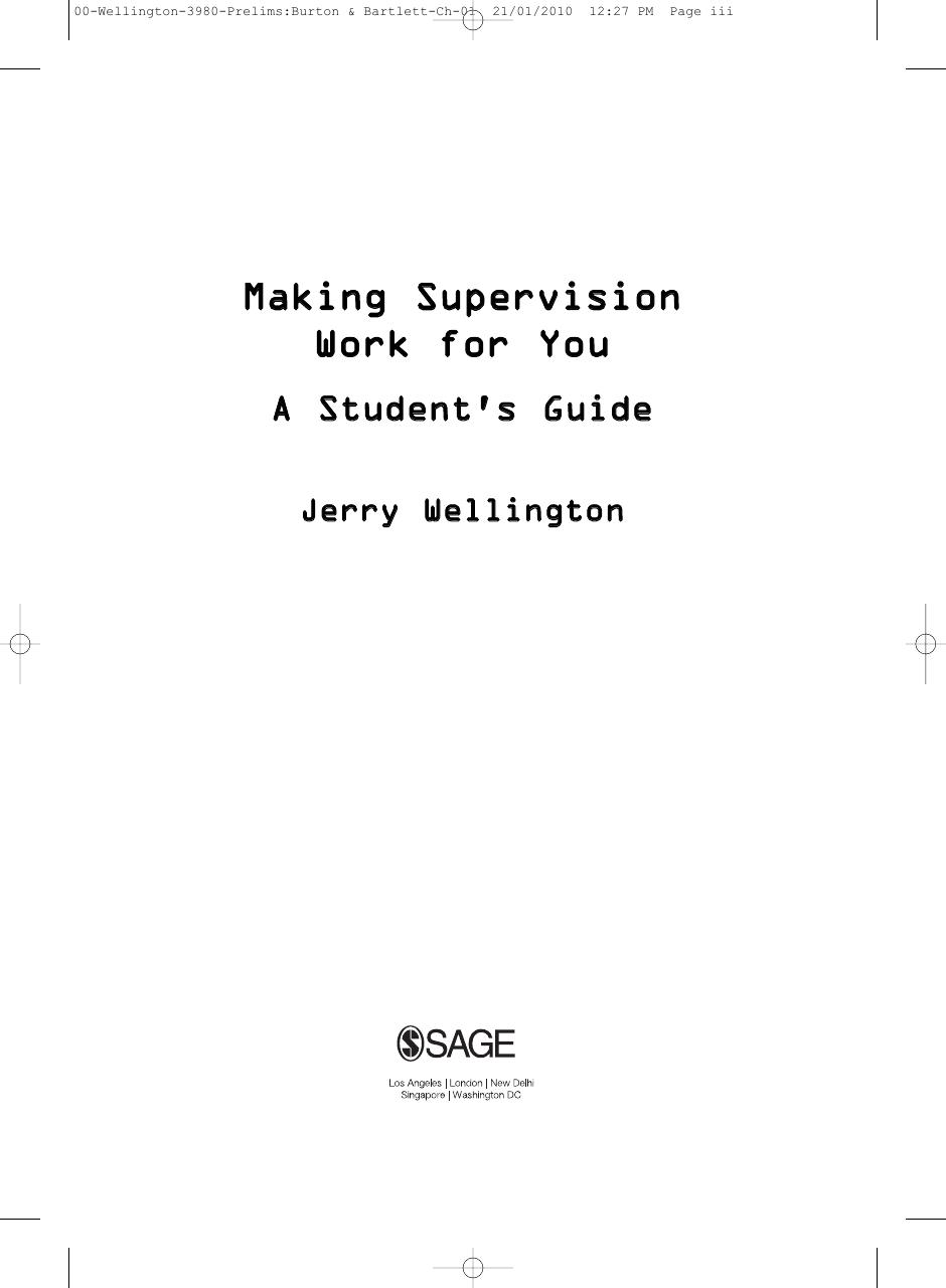 Preview page 4 of Making Supervision Work for You A Students Guide By Jerry Wellington
