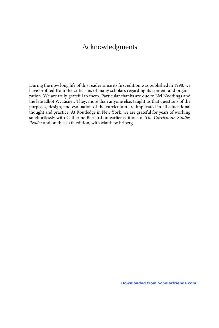 Preview page 10 of The curriculum studies reader 6th edition by david j flinders, stephen j thornton
